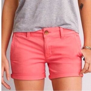 American Eagle Y2K Coral Bermuda Shorts 2